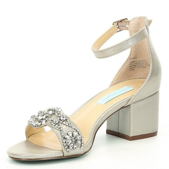 Betsey Johnson Shoes - BLUE BY BETSEY JOHNSON Mel silver heel sandals NIB